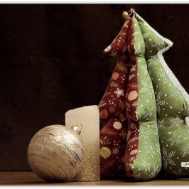 Sapin de Noël décoratif en tissu