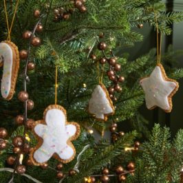 Déco sapin Noël style biscuit