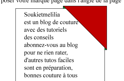 Marque-page en angle
