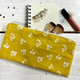 Trousse plate zippée non doublée