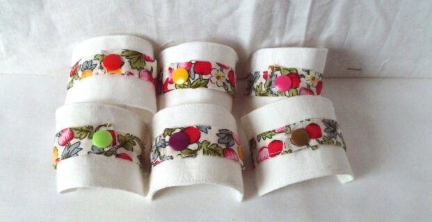 Ronds de serviette en tissu