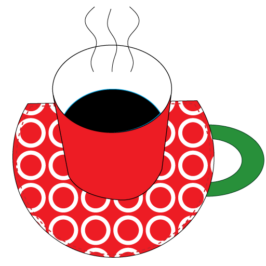 Dessous de verre forme tasse