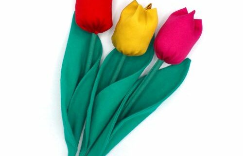 Tulipes en tissu