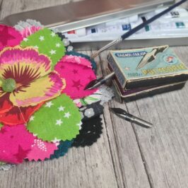 Chiffon forme fleur pour aquarelle