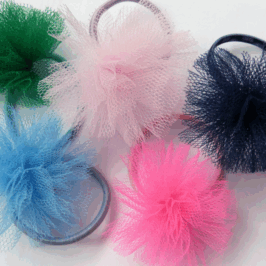 Elastique à cheveux pompon