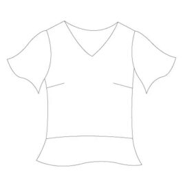 Blouse à basque et manches papillon