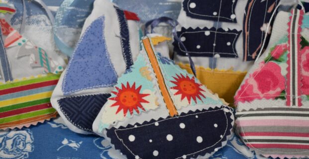 Sachets de lavande forme bateau