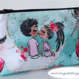 Trousse zippée trapèze Valentine