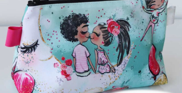 Trousse zippée trapèze Valentine