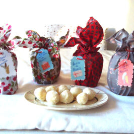 Emballage cadeau en tissu réutilisable