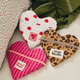 Trousse zippée cœur