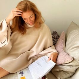 Poncho cocooning en polaire