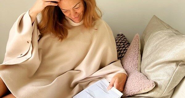 Poncho cocooning en polaire