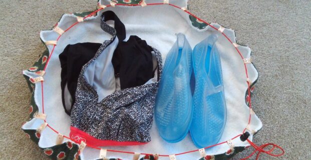 Grand sac piscine pieds secs