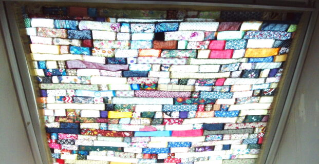 Panneau rideau en patchwork