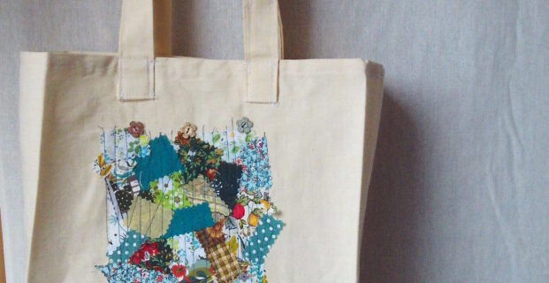 Grand cabas en tissu recyclé
