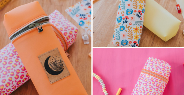 Trousse cylindrique zippée