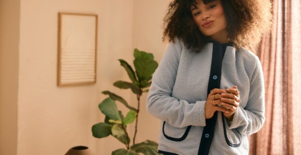 Veste en sherpa doublée polaire