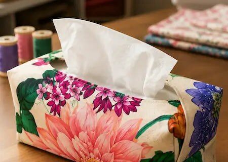 Boîte à mouchoirs en tissu